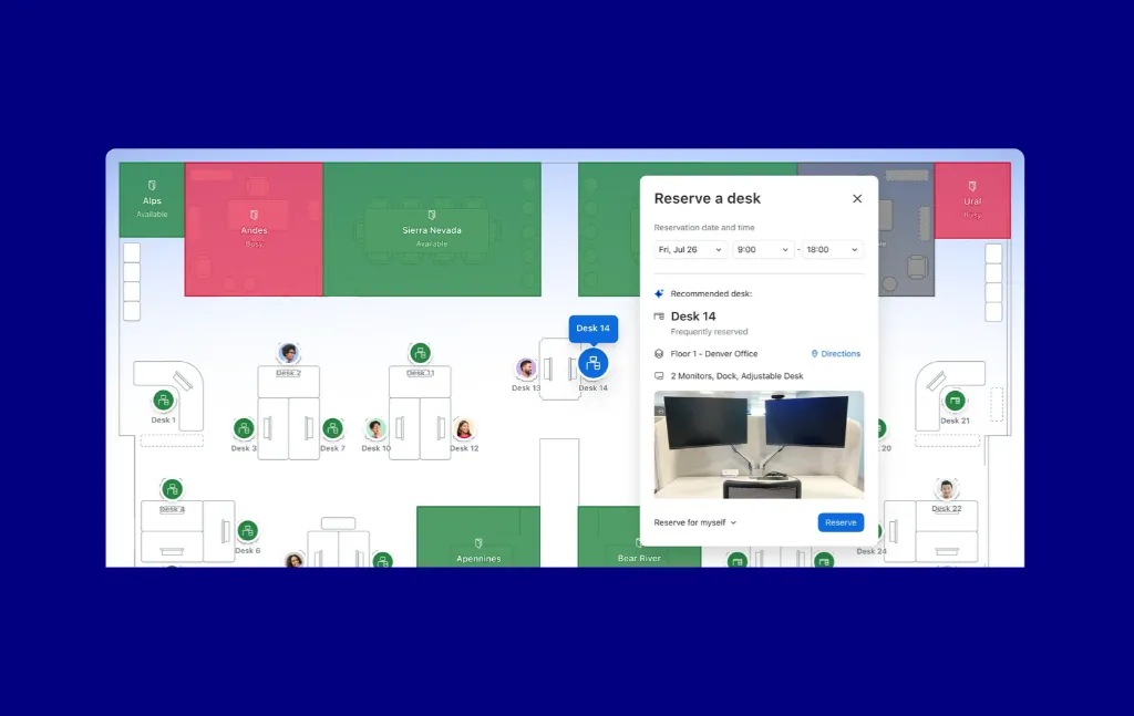 Zoom meeting room booking software platform