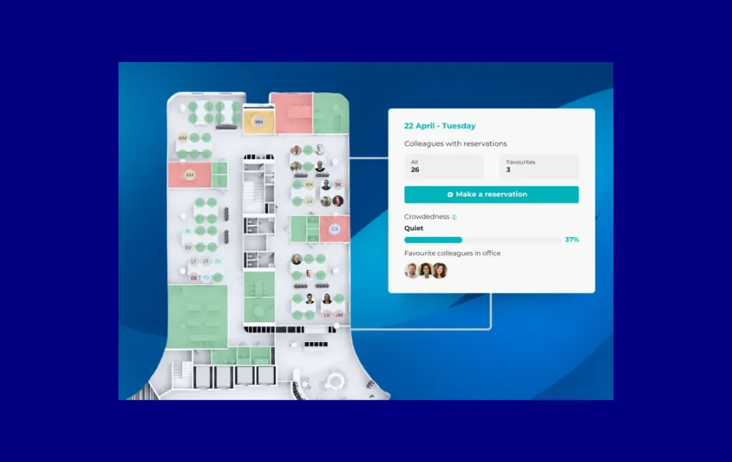 Spacewell meeting room booking software platform