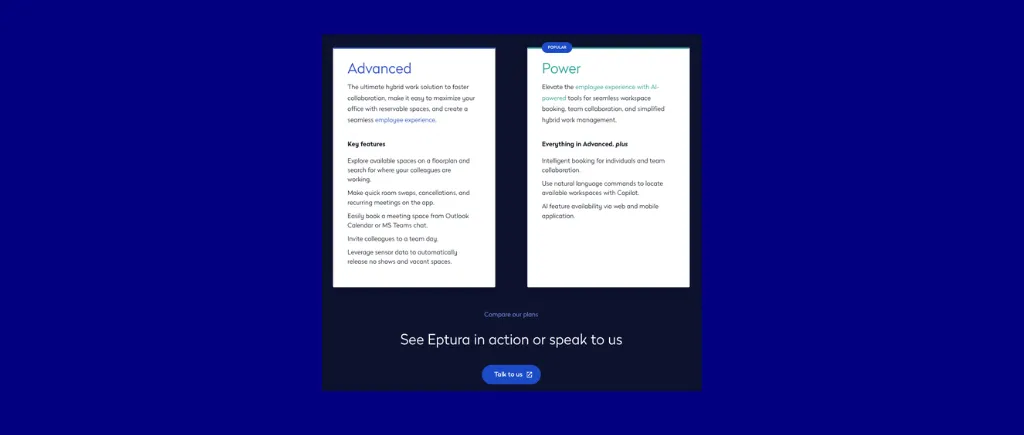 Eptura Engage meeting room booking software pricing