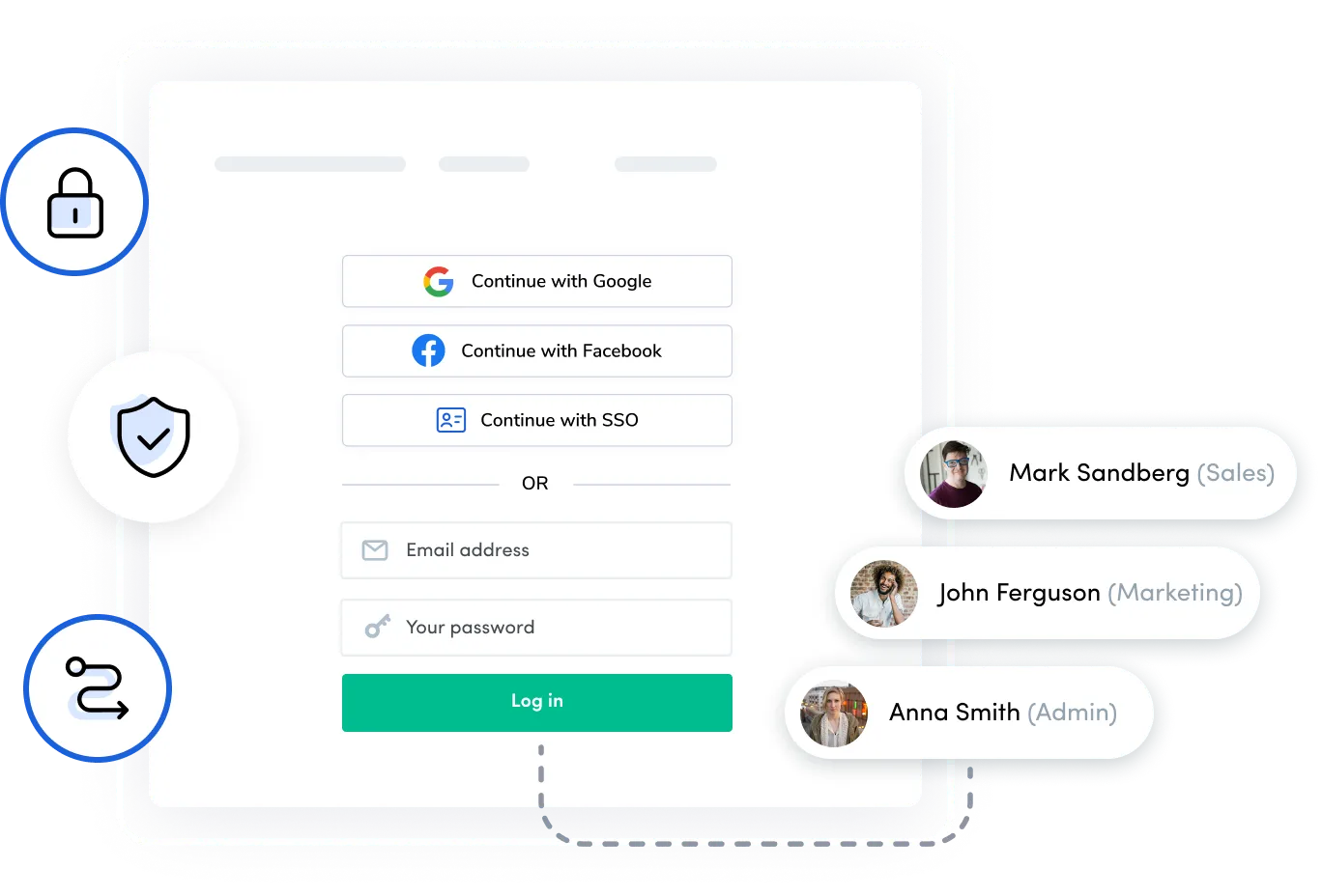 Single Sign On authentication interface