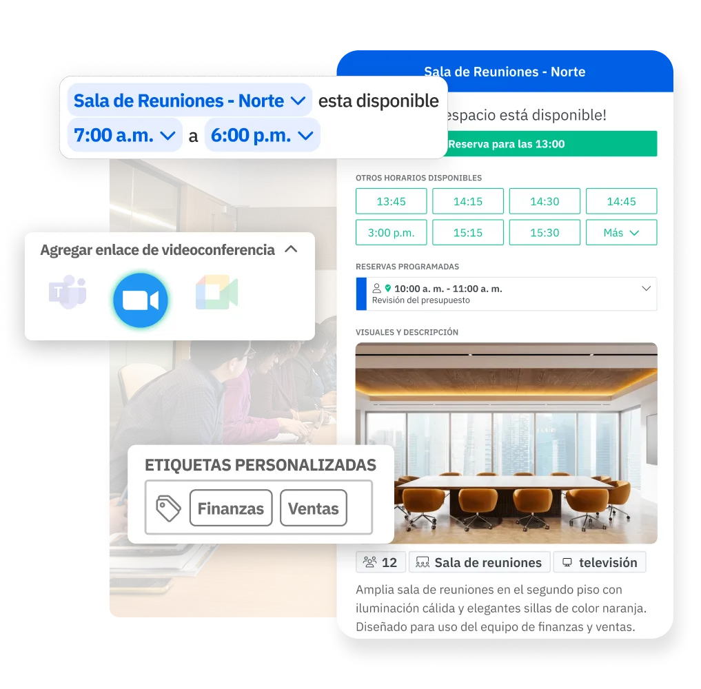 Reserva de sala de conferencias en Skedda