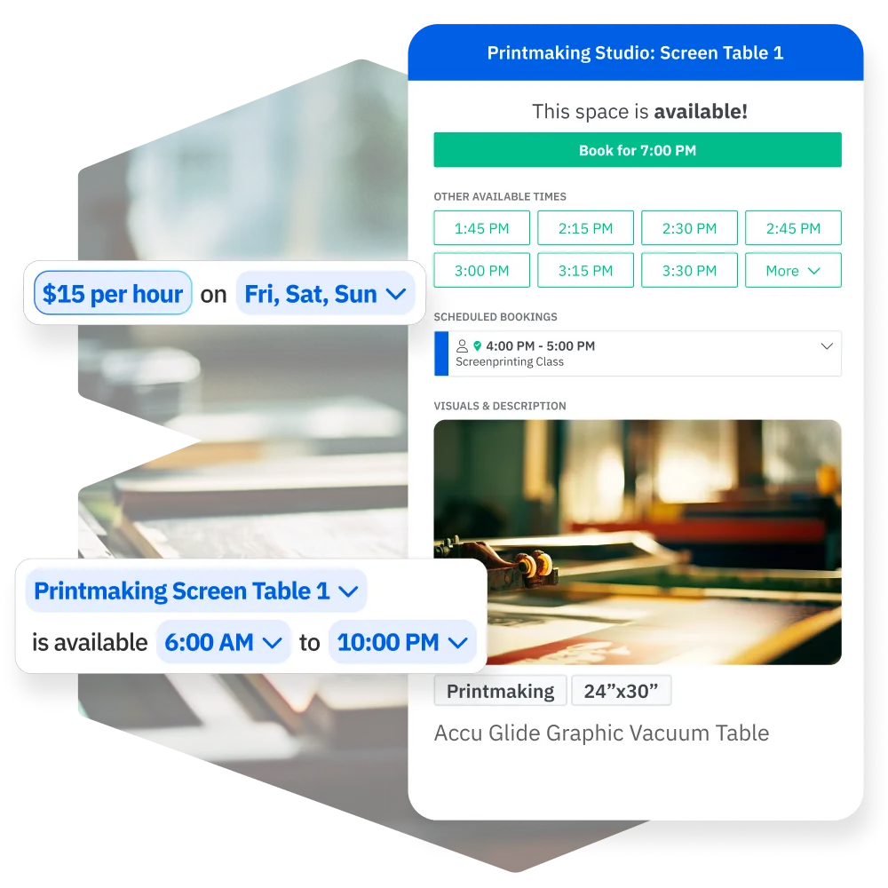 printmaking studio booking