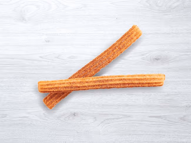 Two cinnamon churros