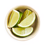 Extra lime side in a dish