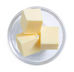 Butter cut into three cubes