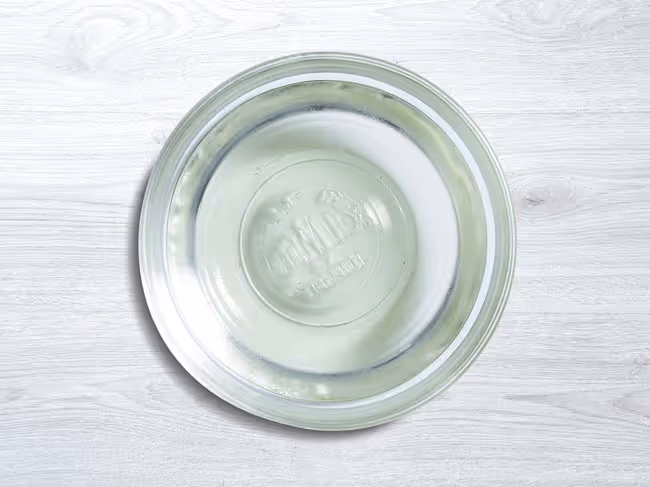 Oil in a dish