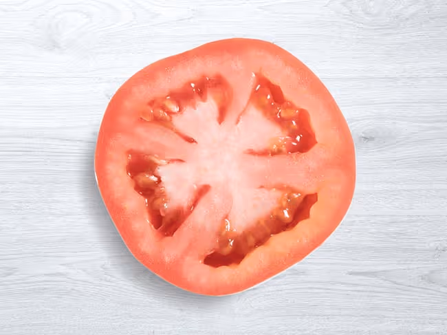 Tomato cut on half