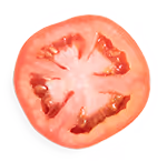 Tomato cut on half