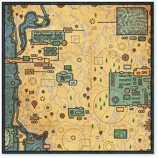 Sweeps & luv pug - Multnomah Falls