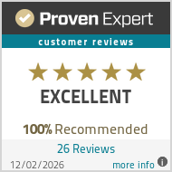 White logo of the company Steady