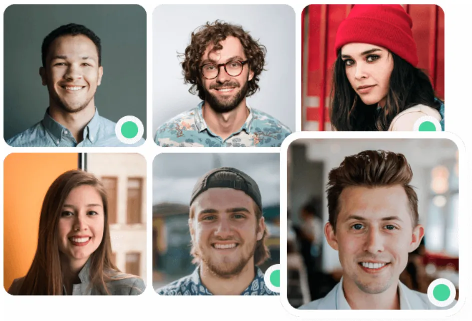 A group of people with different facial expressions