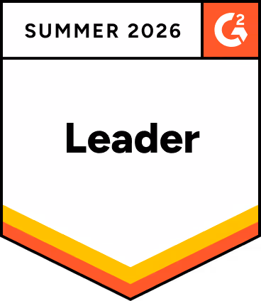 G2-Leiterabzeichen für den Sommer 2026 mit weißem Hintergrund und roten, orangefarbenen und gelben Rändern.