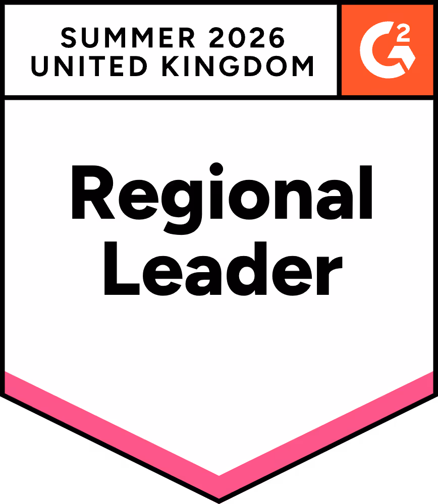 Auf dem Abzeichen steht „Sommer 2026 – Regionalleiter Großbritannien“ mit dem G2-Logo in der oberen rechten Ecke.