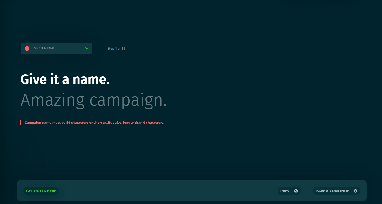 Your first campaign, step-by-step