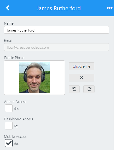 Assigning a subcontractor mobile-only access will allow them to collect survey data on-site without seeing your client list