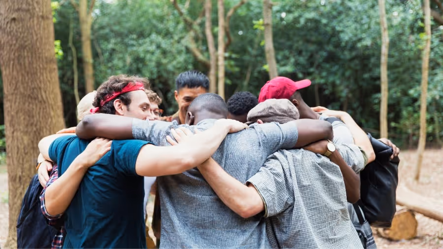 Group of people in forest