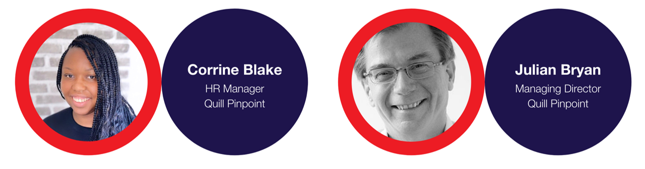 HR Manager at Quill Pinpoint - Corrine Blake and Managing Director - Julian Bryan