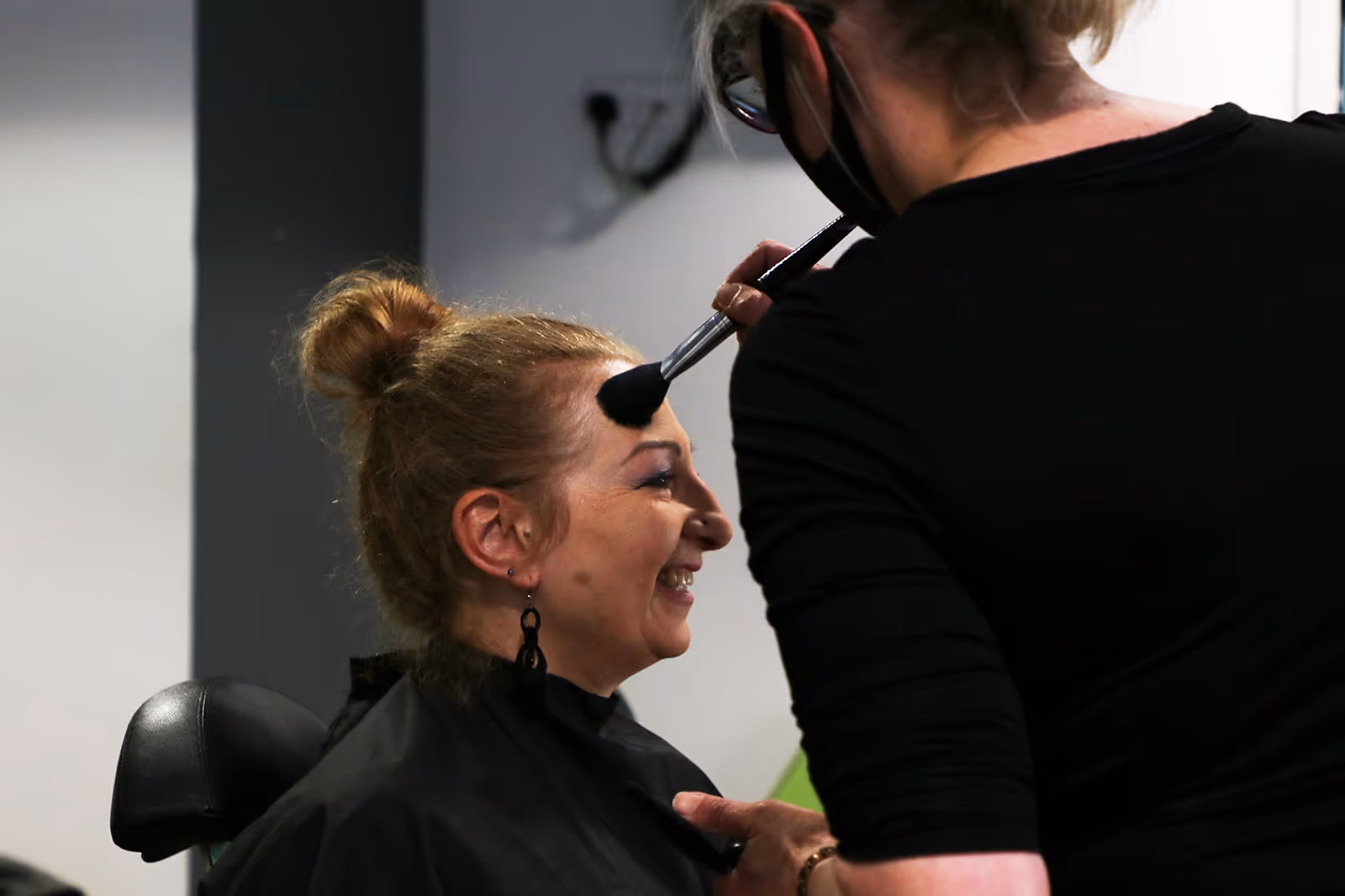 CEO of Inspire North Ruth Kettle in the hair and makeup chair at Best Companies Live