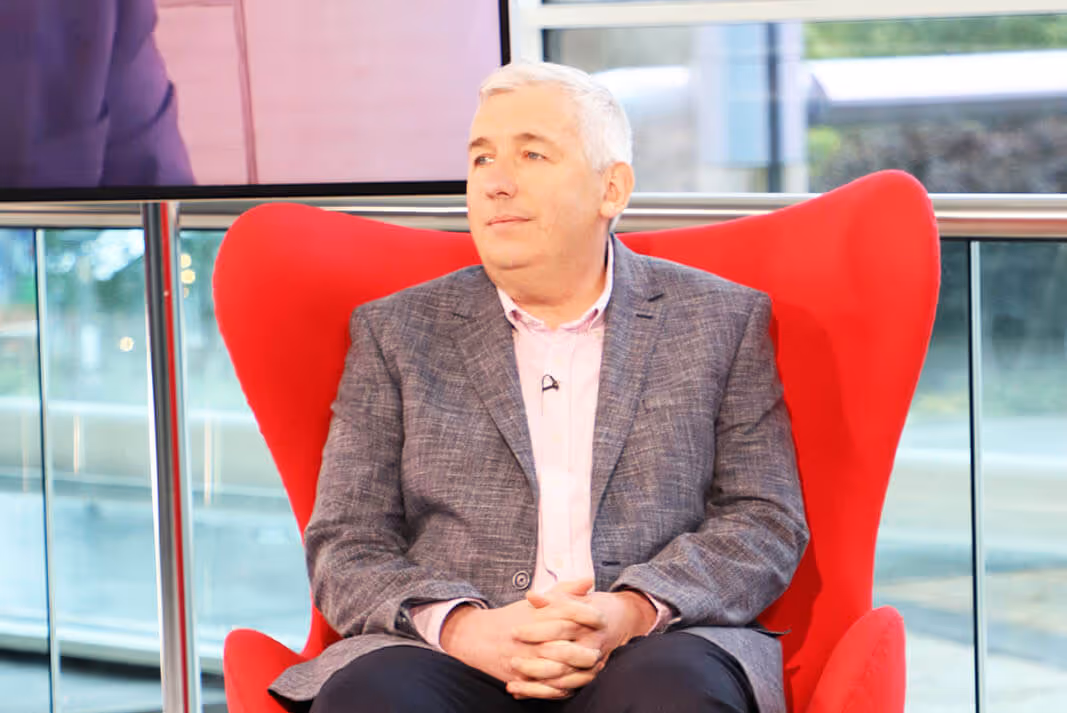 CEO of Inzpire Hugh Griffiths on the set of Best Companies Live