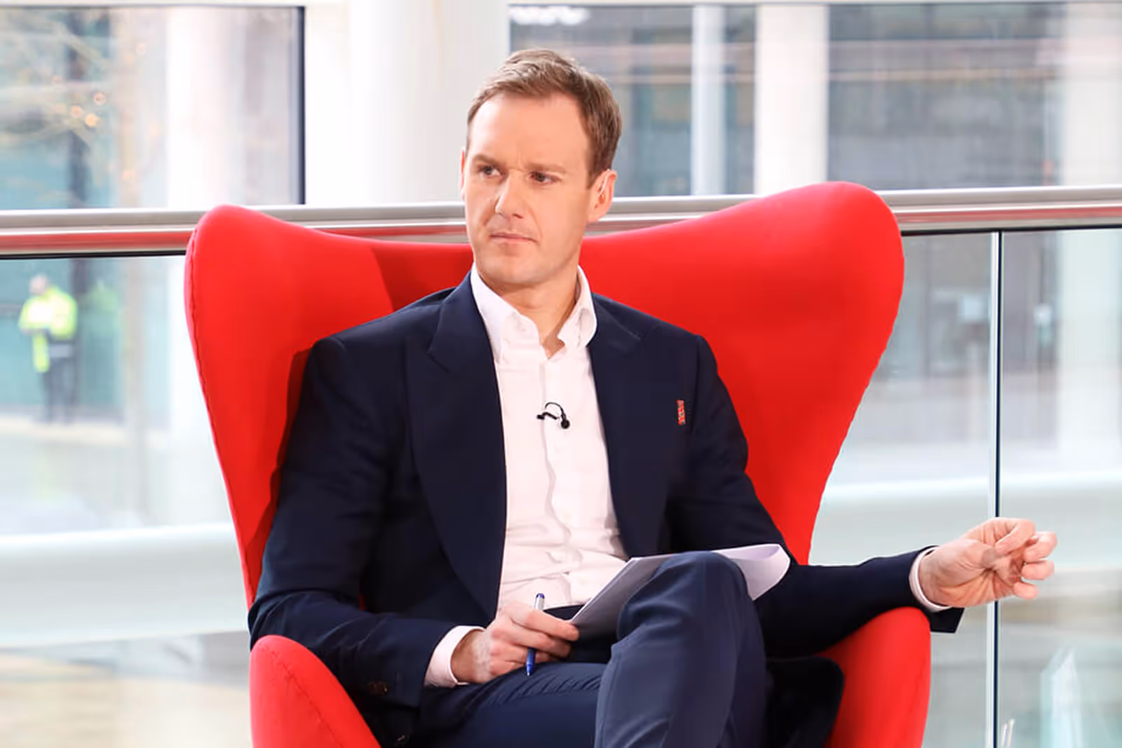 Presenter Dan Walker onset at Best Companies Live