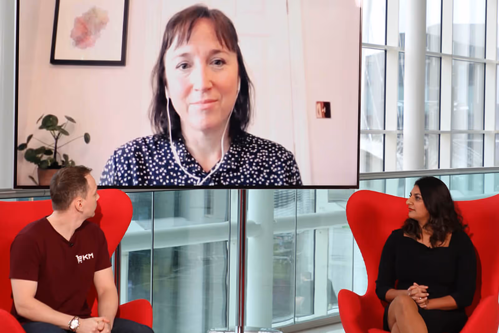 EKM's Jack Caldwell, COOK's Alison Payne and SF Recruitment's Saira Demmer onset at Best Companies Live