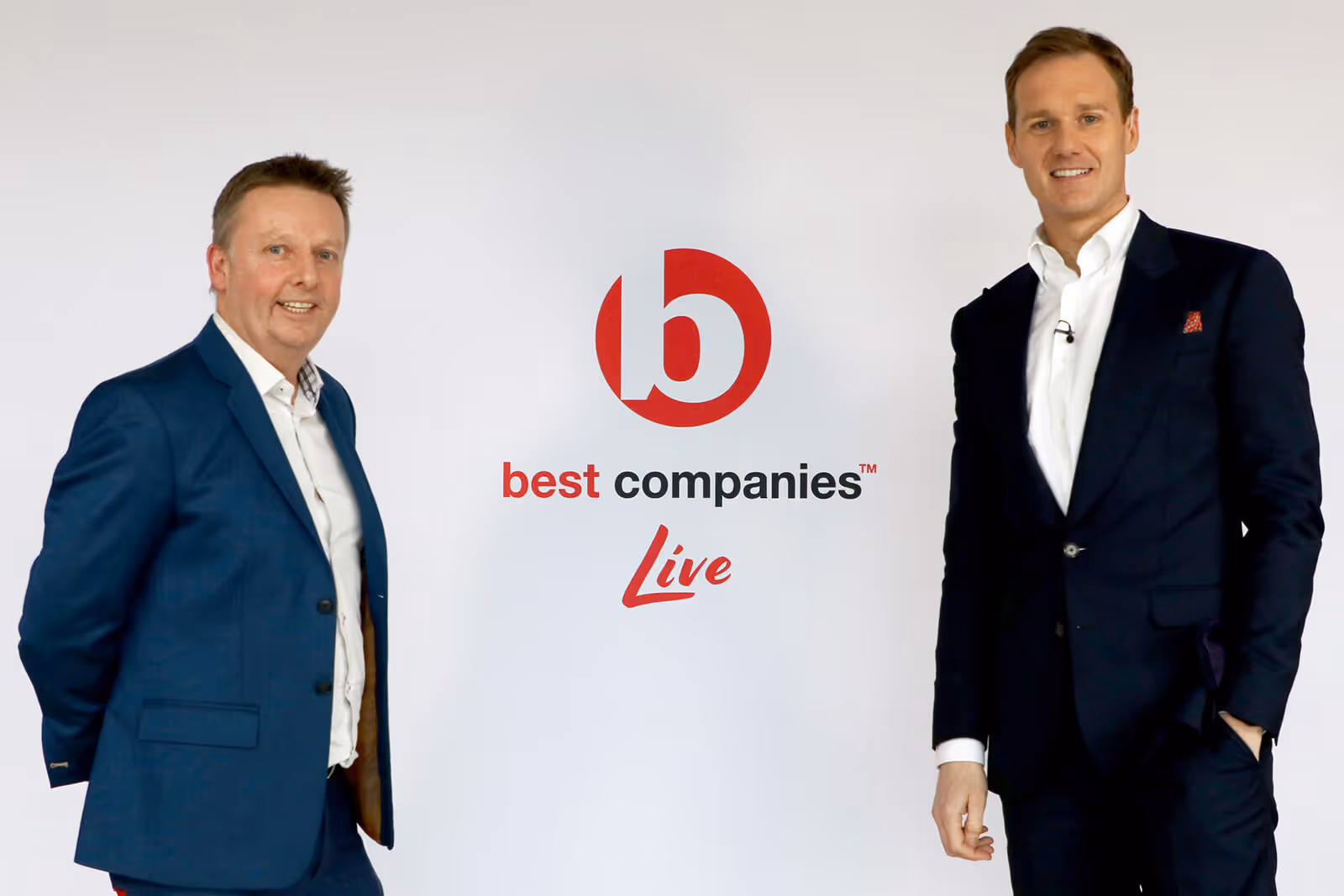 Clarion's Roger Hutton with Dan Walker at Best Companies Live