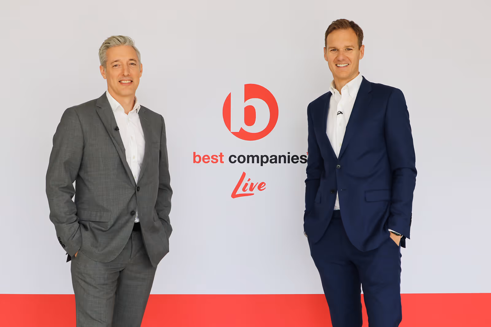 NHS Business Services Authority Andy McKinlay with Best Companies Live host Dan Walker