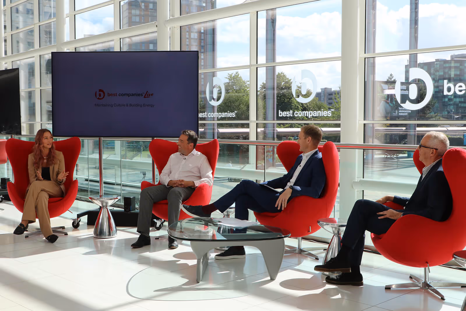 On set during Best Companies Live Maintaining Culture & Building Energy insight session