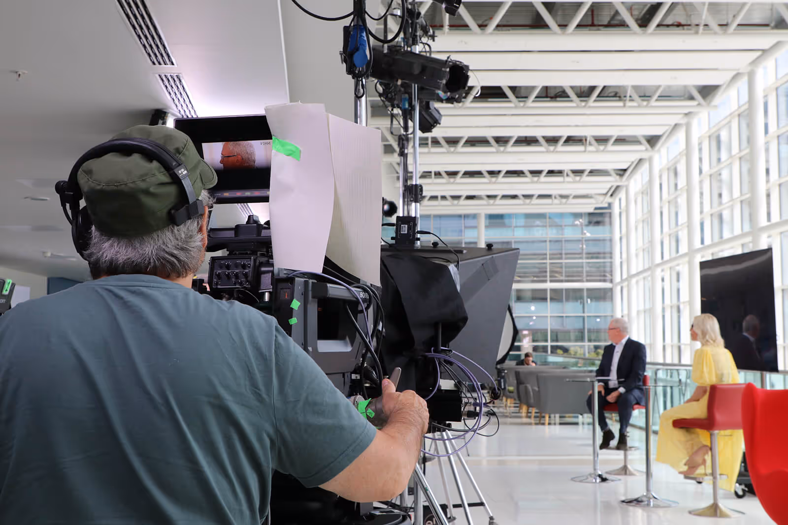 Best companies founder and CEO Jonathan Austin with presenter Jemma Bolt