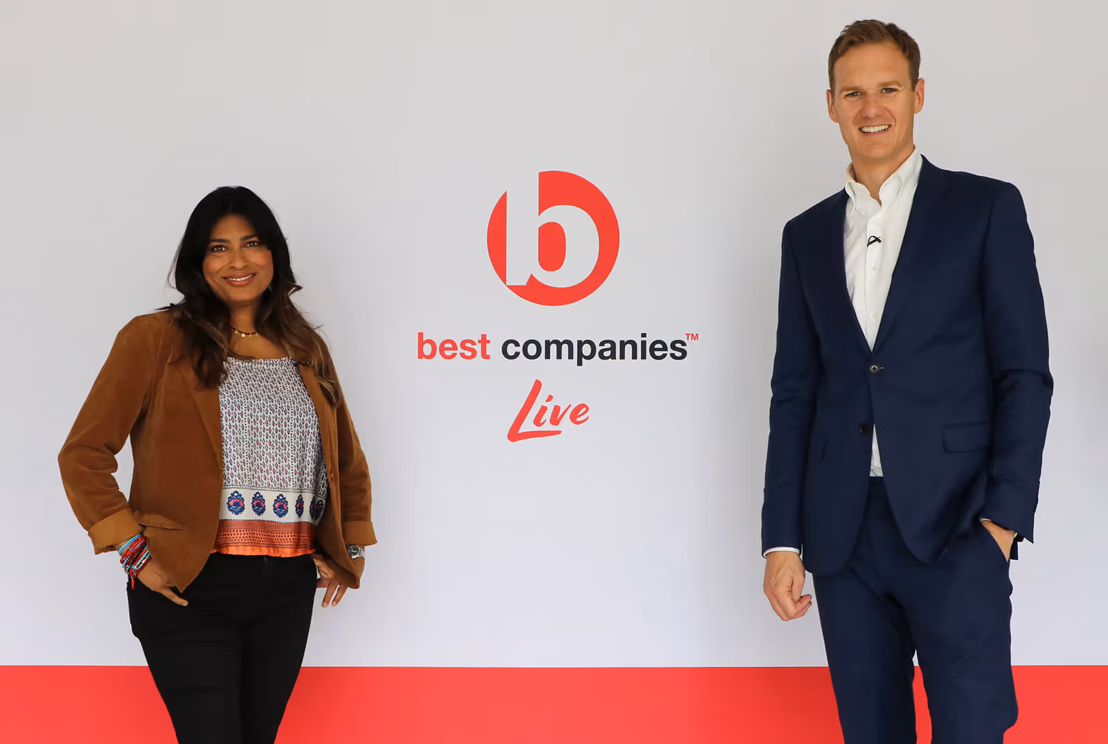 Nisha Katona of Mowgli Street Food with Best Companies Live presenter Dan Walker