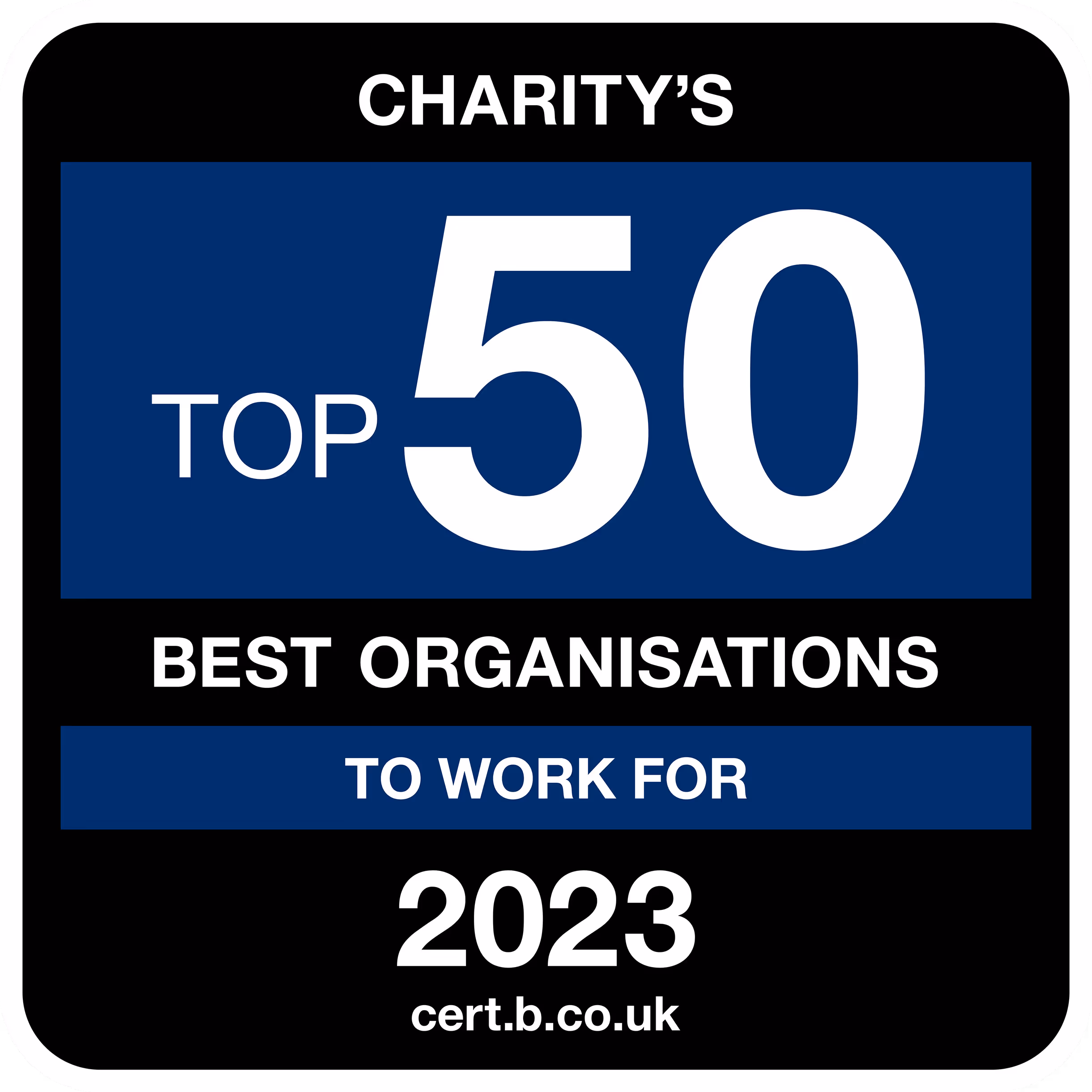 Charity's Best Organisations to Work For Logo