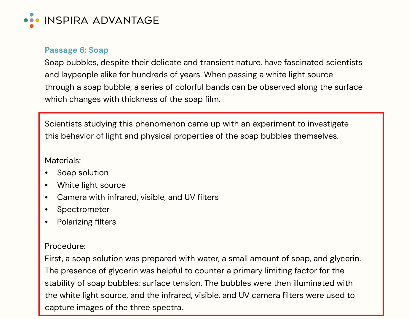 MCAT science passage body paragraphs