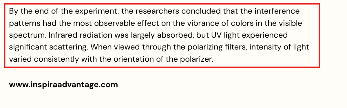 MCAT science passage conclusion