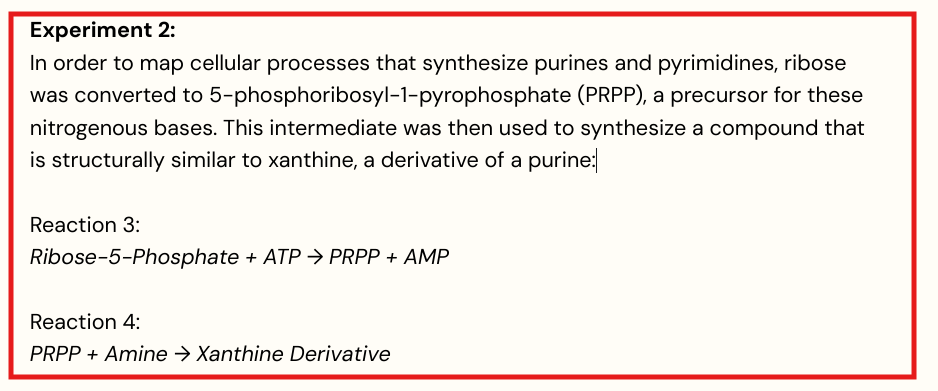 MCAT Chemical and Physical Foundations of Biological Systems. Passage 5, experiment 2.