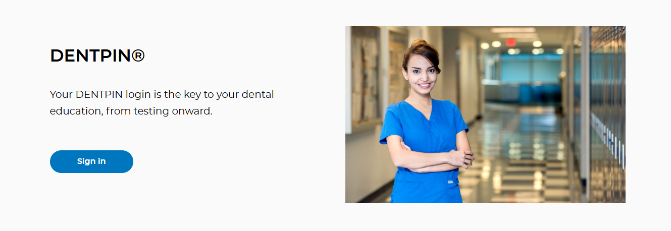 Screenshot of DENTPIN from the ADEA