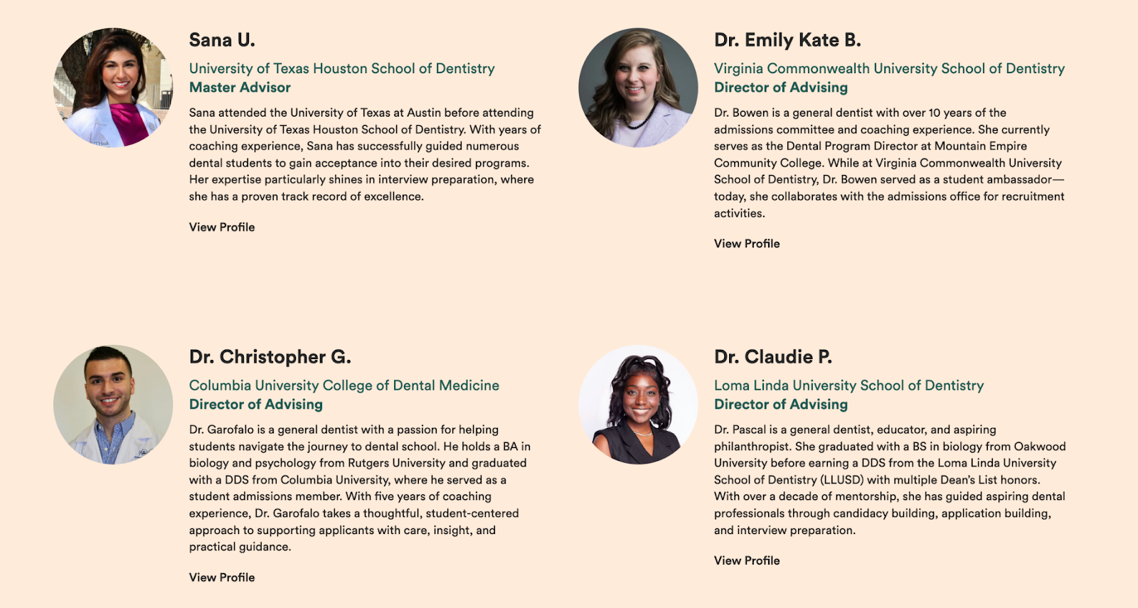 Dental School Admissions Consultant