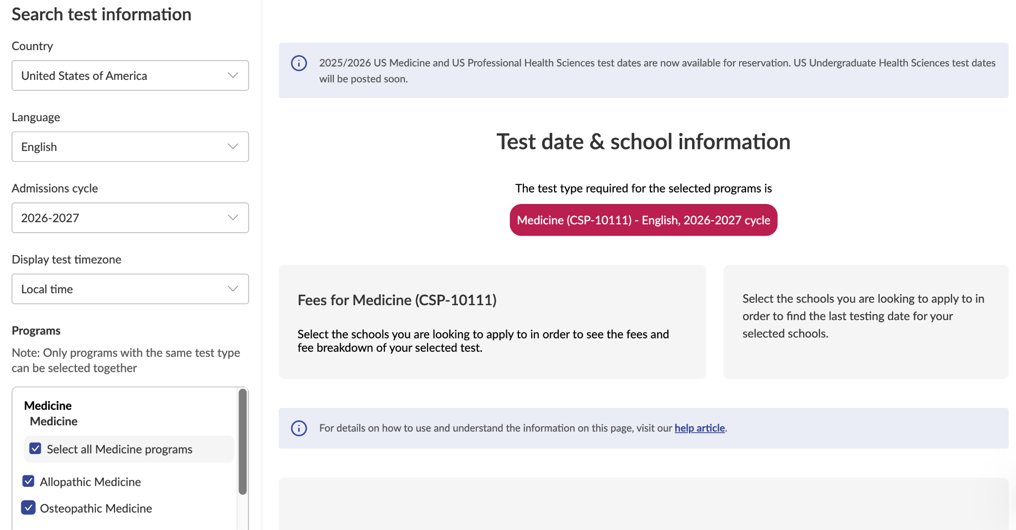 Screenshot of Step 2: Select the Correct Casper Exam