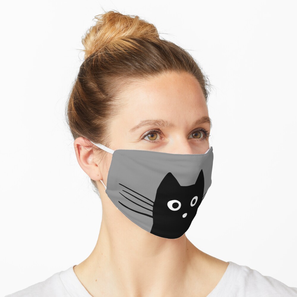 Black cat big eye mask