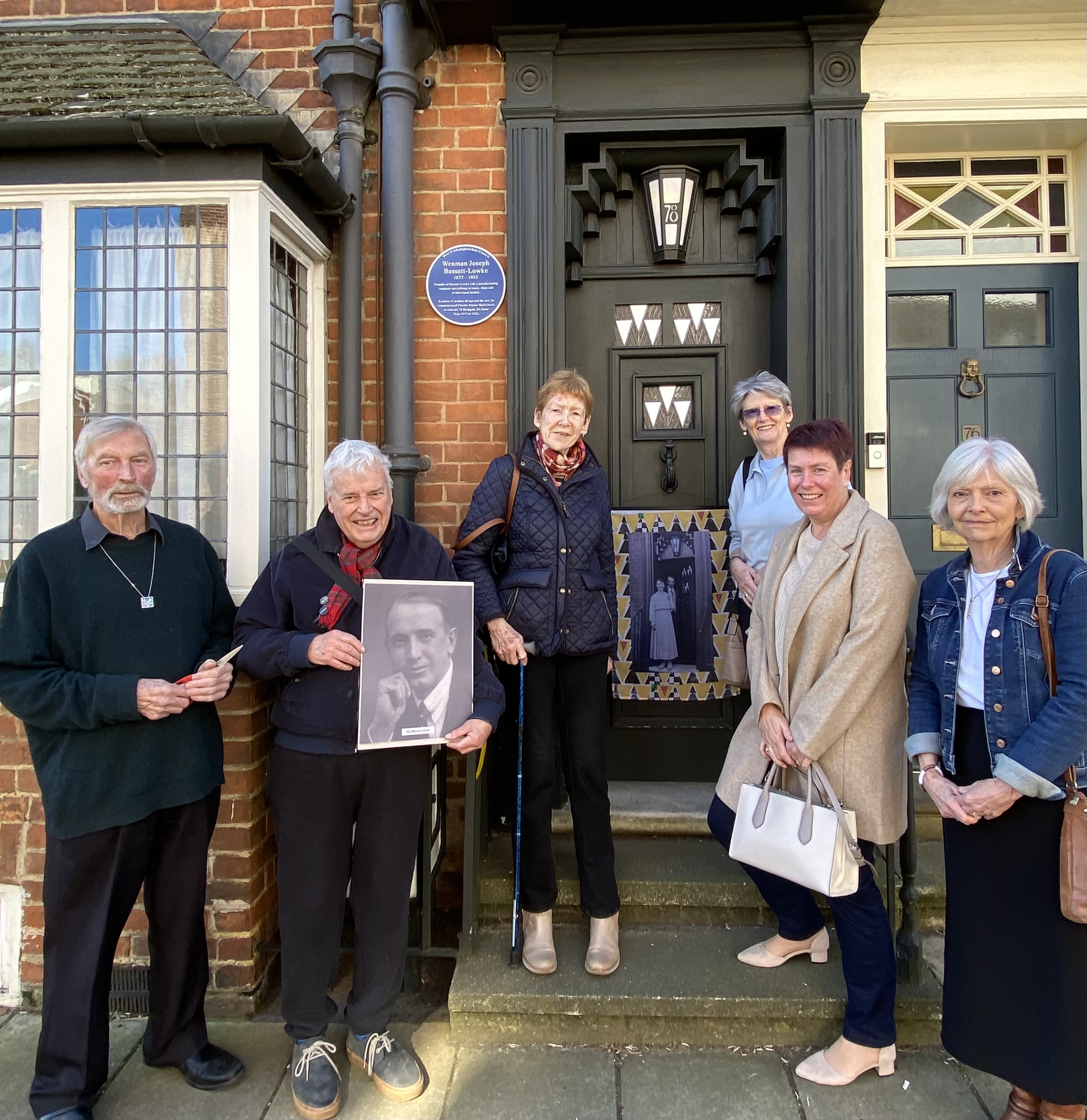 Celebrating the Bassett-Lowkes' wedding anniversary date as well as the installation of the Blue Plaque!