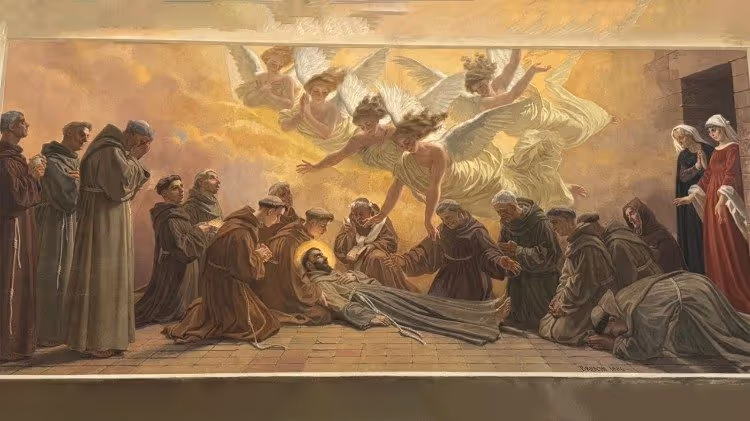 Pintura de Domenico Bruschi, 1886, colocada na parte externa da Capela do Trânsito
