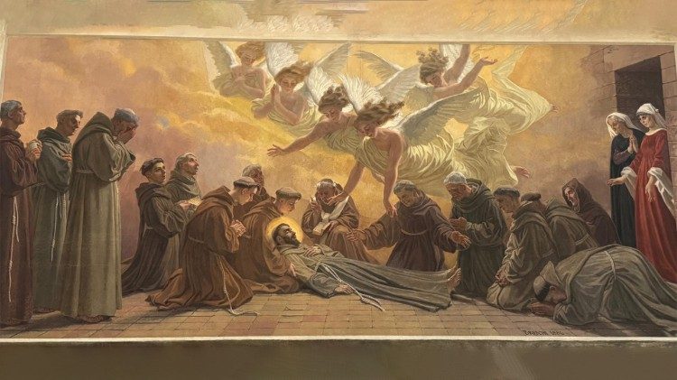 Pintura de Domenico Bruschi, 1886, colocada na parte externa da Capela do Trânsito