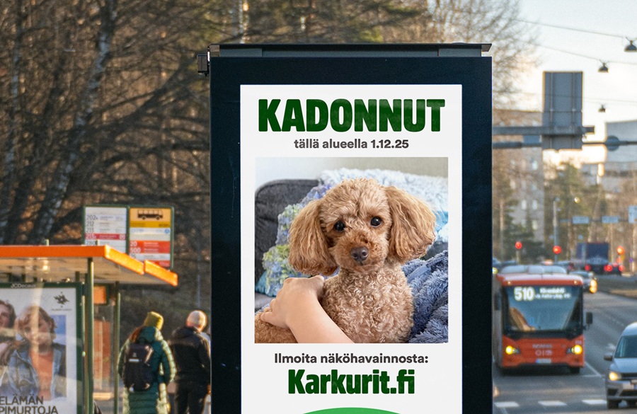 Hävisikö elukkasi? Nyt sen kuvan voi laittaa katoamisalueen mainosnäytöille