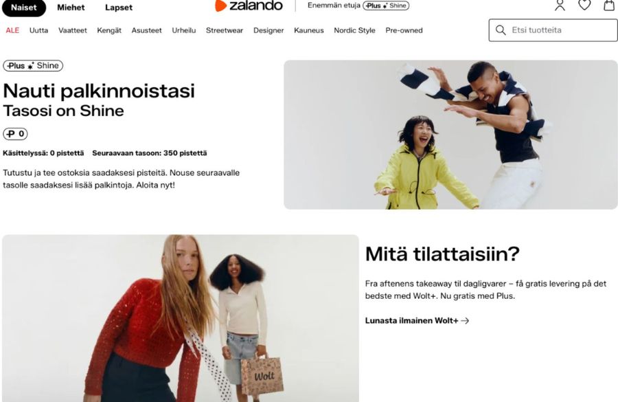 Zalando aloittaa yhteistyön Woltin kanssa