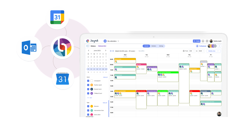 Calendrier partagé  - Joynit