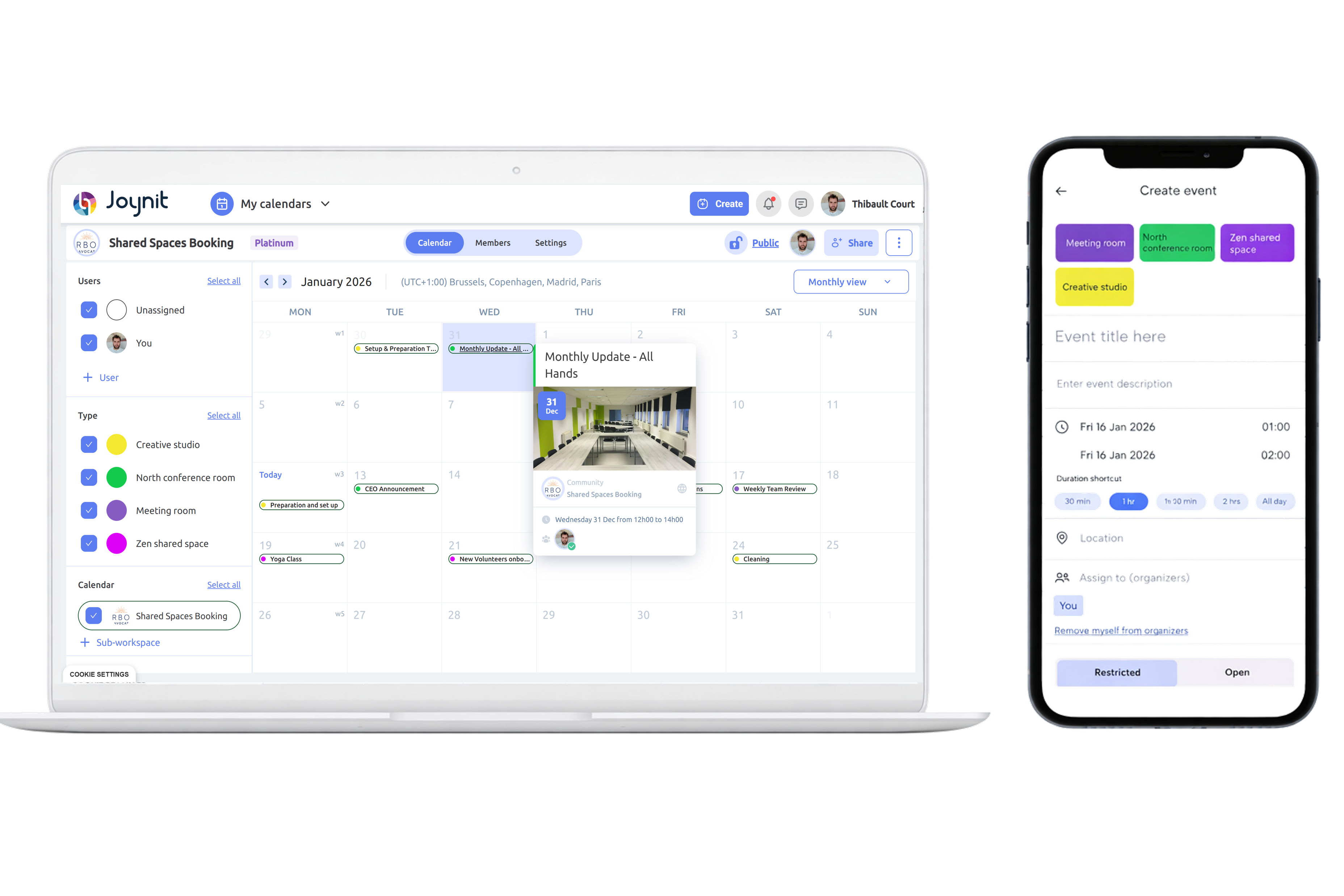 Key use cases of a shared calendar