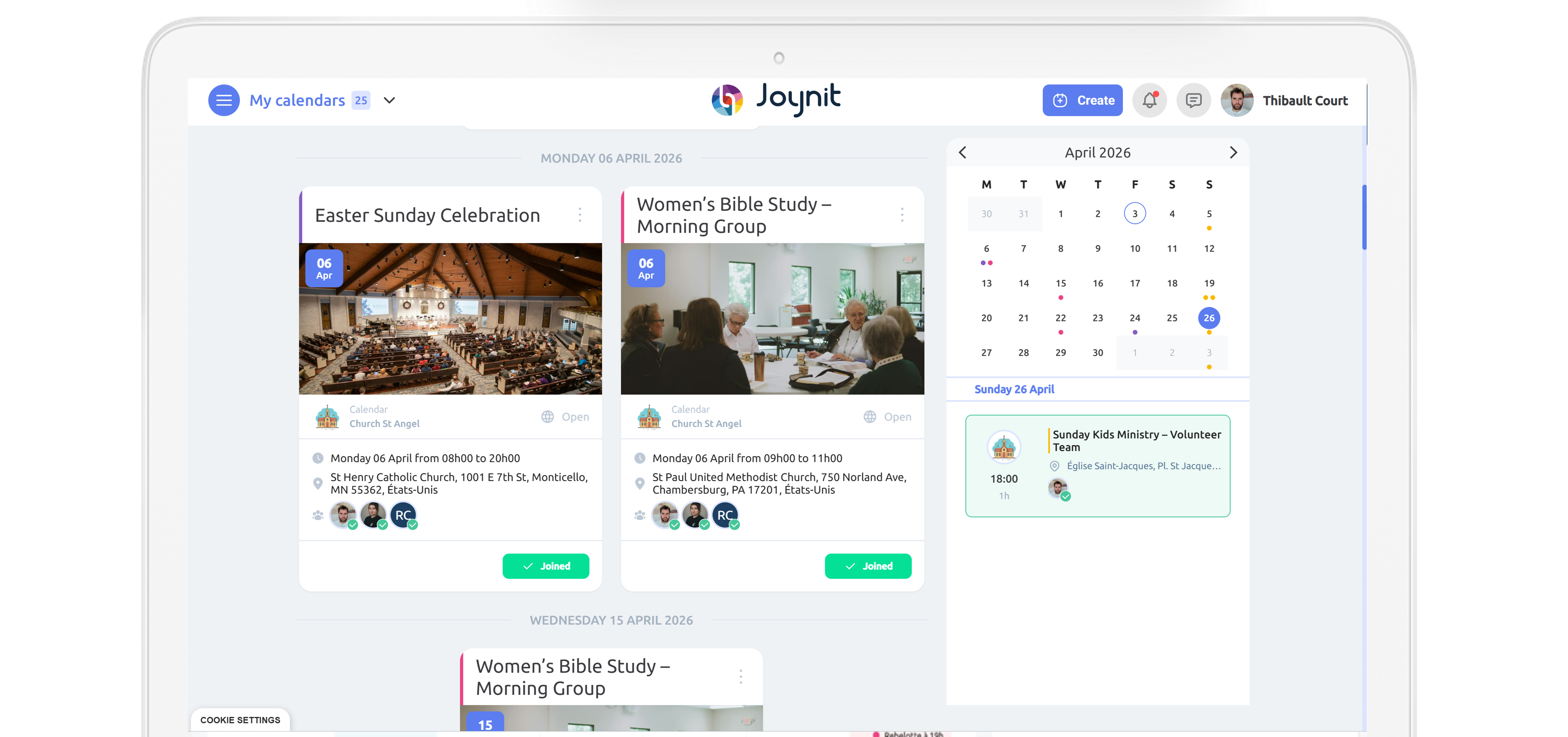 Gérer invitations événements