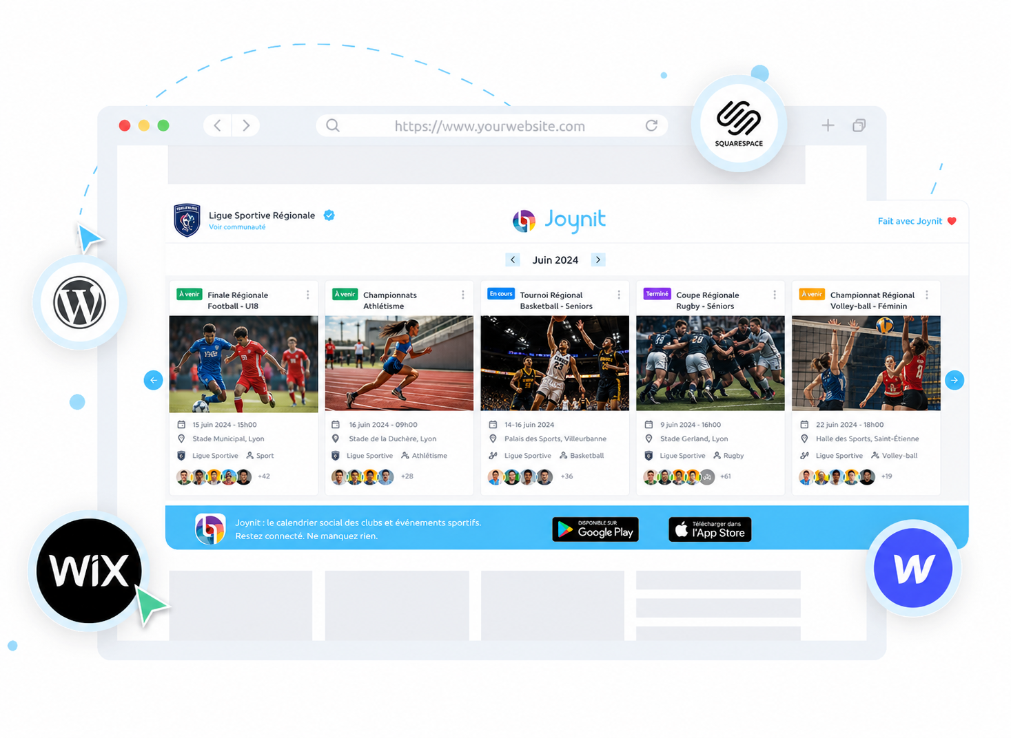 Embed event calendar