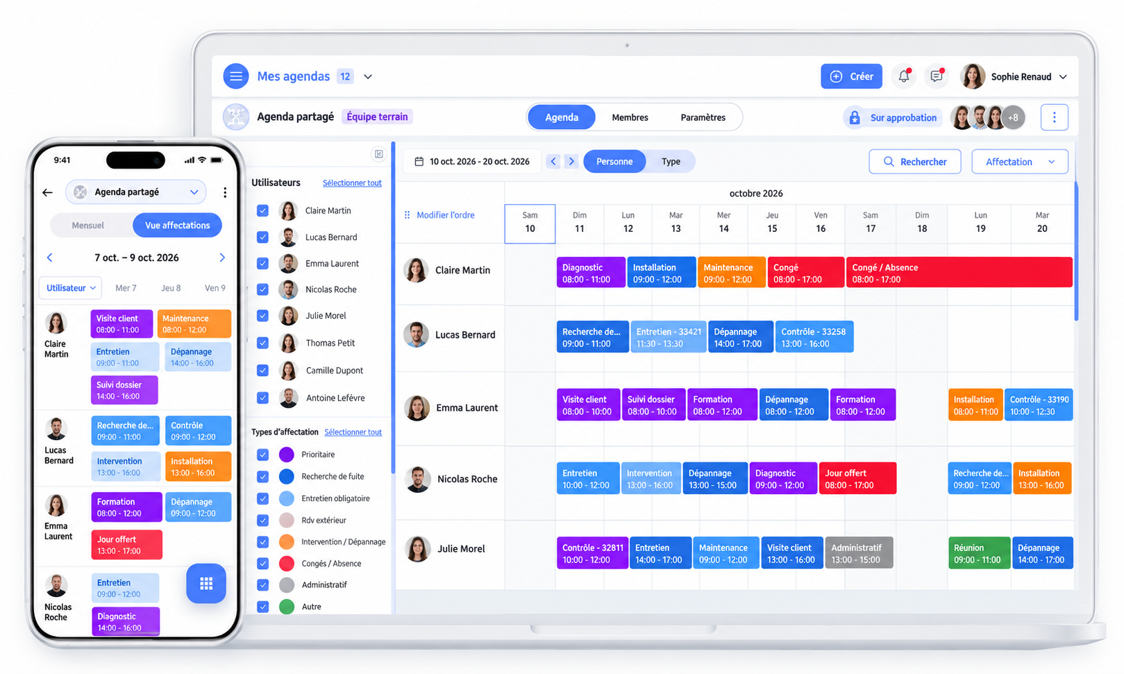 Planning partagé par ressource – Joynit