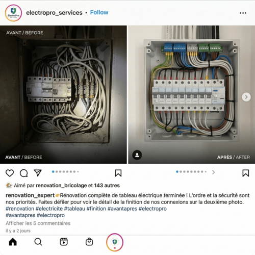 Post instagram artisant