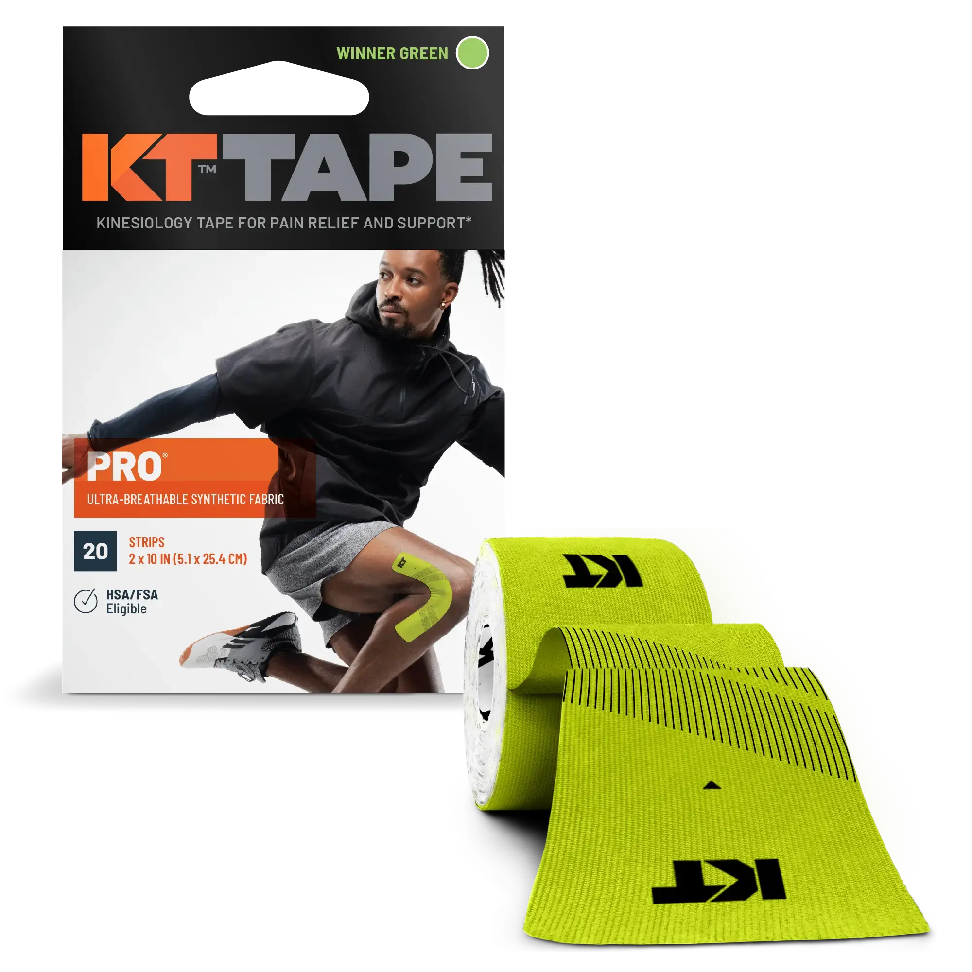KT Tape Pro Winner Green box and roll